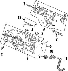 Foto de Cubierta de Panel de Instrumentos Original para Honda Odyssey 2005 2006 2007 2008 2009 Marca HONDA Nmero de Parte 77136SHJA01ZA