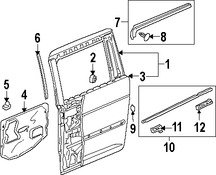 Foto de Carcasa de puerta Original para Honda Odyssey 2008 2009 2010 Marca HONDA Nmero de Parte 67550SHJA70ZZ