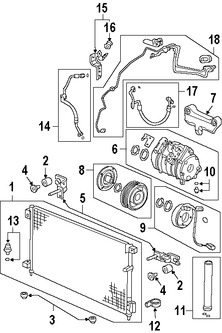 Foto de Vlvula de Alivio del Compresor Original para Acura Honda Marca HONDA Nmero de Parte 38801P9KE01