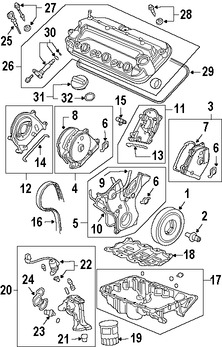Foto de Empaquetaduras Cubierta de Correa del Tiempo Original para Honda Acura Marca HONDA N�mero de Parte 11872RCAA00