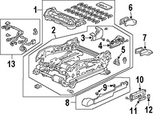 Foto de Interruptor Asiento Elctrico Original para Honda Acura Marca HONDA Nmero de Parte 81653SDBA71