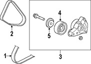 Foto de Conjunto de Tensor de correa Original para Honda Accord Honda CR-V Acura TSX Marca HONDA Nmero de Parte 31170PNA023