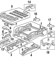 Foto de Interruptor Asiento Elctrico Original para Honda Acura Marca HONDA Nmero de Parte 81253SDBA71