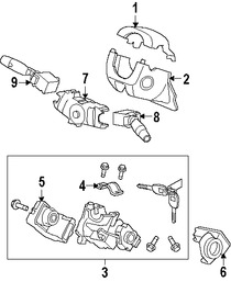 Foto de Carcasa del interruptor de la columna de direccion Original para Honda Acura Marca HONDA Nmero de Parte 35251TA0B11