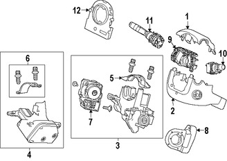 Foto de Carcasa del interruptor de la columna de direccion Original para Honda Acura Marca HONDA Nmero de Parte 35251TV0B01