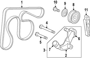 Foto de Tensor de correa Original para Honda Civic 2013 2014 2015 Marca HONDA N�mero de Parte 31179R0A005