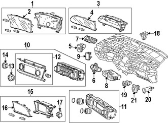 Foto de Perilla de Control de Calefaccin Original para Honda Civic 2013 2014 2015 Marca HONDA Nmero de Parte 79601TR6A41ZB