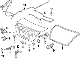 Foto de Bisagra de puerta del maletero Original para Honda Civic 2012 2013 2014 2015 Marca HONDA Nmero de Parte 68660TS8A00ZZ