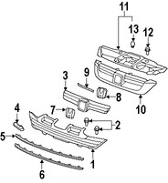 Foto de Molde de rejilla Original para Honda CR-V 2007 2008 2009 Marca HONDA Nmero de Parte 71126SWAJ01