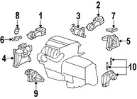 Foto de Soporte de Montura del motor Original para Honda CR-V 2007 2008 2009 2010 2011 Marca HONDA Nmero de Parte 50690SWAA00