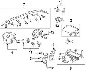 Foto de M�dulo de control del Air Bag Original para Honda CR-V 2007 2008 2009 Marca HONDA N�mero de Parte 77960SWAA21