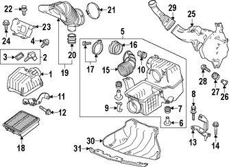 Foto de Aislante de la carcasa del filtro de aire Original para Honda CR-Z Honda Fit Marca HONDA Nmero de Parte 17213RTW000