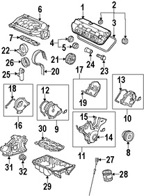 Foto de Empacaduras Plenum Original para Acura Honda Marca HONDA N�mero de Parte 17105RCAA01