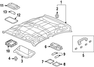 Foto de Luz de techo Original para Honda Civic 2013 2014 2015 Marca HONDA Nmero de Parte 34254T2A023ZE