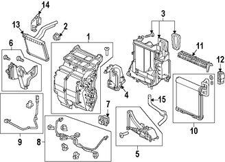 Foto de Recipiente del nucleo del evaporador del aire acon Original para Honda Fit 2015 2016 2017 Honda  2016 2017 Marca HONDA Nmero de Parte 79107T5RA01