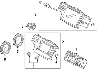 Foto de Perilla de Radio Original para Honda Fit 2015 2016 Marca HONDA Nmero de Parte 39104T5RA71