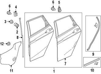 Foto de Sello de la puerta Original para Honda Fit 2017 2015 2016 Marca HONDA N�mero de Parte 72826T5RA01