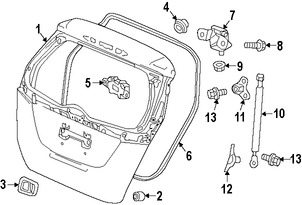 Foto de Puerta Trasera Original para Honda Fit 2015 2016 2017 Marca HONDA N�mero de Parte 68100T5RA80ZZ
