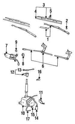 Foto de Motor de Limpiaparabrisas Original para Hyundai Scoupe 1993 1994 1995 Marca HYUNDAI N�mero de Parte 9810023001