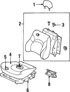 Foto de Bastidor de Asiento Original para Hyundai Sonata Hyundai XG300 Hyundai XG350 Marca HYUNDAI N�mero de Parte 8810138000