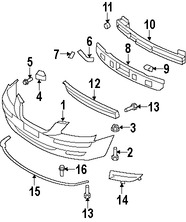 Foto de Tuerca de barra de impacto de parachoque  Original para Hyundai Marca HYUNDAI Nmero de Parte 1327006007B
