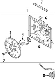 Foto de Motor del ventilador de enfriado Original para Hyundai Sonata 2006 2007 2008 Marca HYUNDAI Nmero de Parte 253863K210
