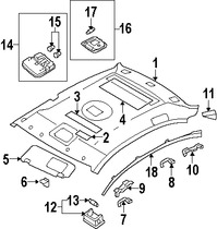 Foto de Luz de mapa Original para Hyundai Sonata 2006 2007 2008 Marca HYUNDAI N�mero de Parte 928003K000QS