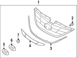 Foto de Tornillo de parrilla / rejilla Original para Hyundai Sonata 2011 2012 2013 2014 Marca HYUNDAI N�mero de Parte 1249303121