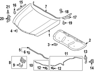 Foto de Soporte de Elevacin Puerta Trasera Original para Hyundai Sonata 2011 2012 2013 2014 Marca HYUNDAI Nmero de Parte 811613Q000