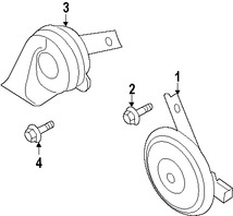 Foto de Claxon / Corneta / Bocina / Pito Original para Hyundai Sonata Hyundai Equus Marca HYUNDAI N�mero de Parte 966103N000