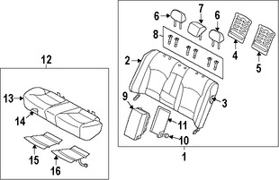 Foto de Respaldo completo de Asiento Original para Hyundai Sonata 2011 2012 2013 2014 2015 Marca HYUNDAI N�mero de Parte 893004R410YDY