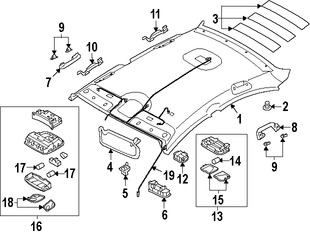 Foto de Luz de mapa Original para Hyundai Sonata 2011 2012 2013 2014 2015 Marca HYUNDAI N�mero de Parte 928003S001TX