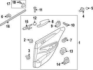 Foto de Panel Interior de Puerta Original para Hyundai Sonata 2011 2012 Marca HYUNDAI N�mero de Parte 833043Q1304DY