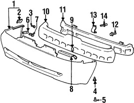 Foto de Enganche del protector de Guardafangos  Original para Hyundai Kia Marca HYUNDAI N�mero de Parte 8659028000