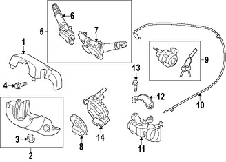Foto de Cubierta de la Columna de Direccion Original para Hyundai Accent 2012 2013 2014 2015 2016 2017 Marca HYUNDAI Nmero de Parte 848511R000RY