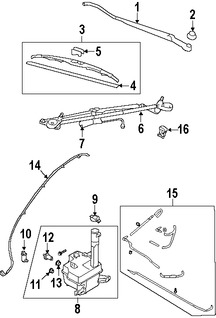 Foto de Adaptador Escobilla Limpiaparabrisa Original para Hyundai Azera Hyundai Accent Hyundai Elantra Marca HYUNDAI N�mero de Parte 983562F600