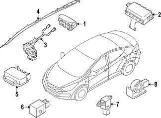 Foto de Mdulo de control del Air Bag Original para Hyundai Elantra Coupe 2014 Hyundai Elantra 2014 2015 2016 Marca HYUNDAI Nmero de Parte 959103Y600