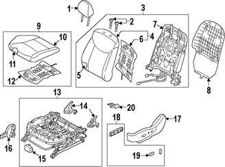 Foto de Almohadilla Calentadora de Asiento Original para Hyundai Elantra 2014 2015 2016 2013 Hyundai Elantra Coupe 2014 2013 Marca HYUNDAI Nmero de Parte 883903X001