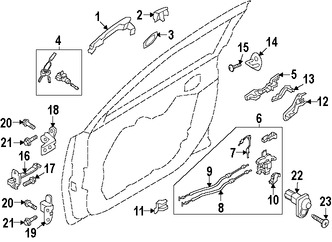 Foto de Conjunto de pestillo de puerta Original para Hyundai Elantra Coupe 2014 2013 Marca HYUNDAI Nmero de Parte 813103X530