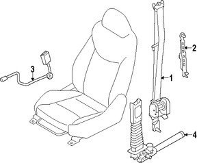 Foto de Receptaculo del Cinturon de Seguridad Original para Hyundai Elantra GT 2013 2014 2015 2016 2017 Marca HYUNDAI Nmero de Parte 88841A5000