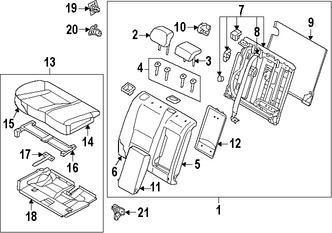 Foto de Cubierta de Asiento Original para Hyundai Elantra GT 2013 2014 2015 2016 2017 Marca HYUNDAI N�mero de Parte 89260A5300SGH