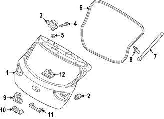 Foto de Soporte Elevaci�n Puerta Trasera Original para Hyundai Elantra GT 2013 2014 2015 2016 2017 Marca HYUNDAI N�mero de Parte 81780A5000