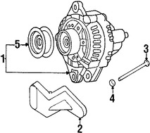 Foto de Polea del Alternador Original para Hyundai Santa Fe Hyundai Tiburon Hyundai Sonata Hyundai Tucson Kia Sportage Marca HYUNDAI N�mero de Parte 3732137405