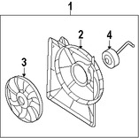 Foto de Ventilador del Condesador del Aire Acondicionado Original para Kia Sedona Hyundai Entourage Marca HYUNDAI Nmero de Parte 977304D900