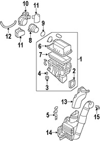 Foto de Empacadura de la carcasa del filtro de Aire Original para Kia Sedona Hyundai Entourage Marca HYUNDAI Nmero de Parte 281174D000