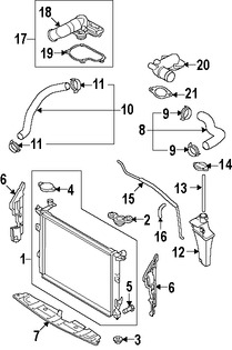 Foto de Manguera de Tanque Recuperacin de Refrigerante Original para Hyundai Genesis Hyundai Genesis Coupe Hyundai Equus Marca HYUNDAI Nmero de Parte 254513M000