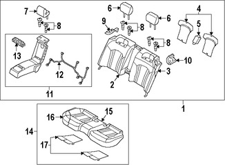 Foto de Almohadilla Calentadora de Asiento Original para Hyundai Genesis 2015 2016 Marca HYUNDAI Nmero de Parte 89190B1000