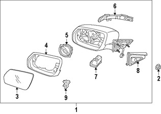 Foto de Cubierta de Espejo Retrovisor Externo Original para Hyundai Genesis 2015 2016 Marca HYUNDAI N�mero de Parte 87625B1000