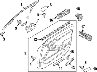 Foto de Manija interior de puerta Original para Hyundai Genesis 2015 2016 Marca HYUNDAI Nmero de Parte 82620B1000