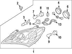 Foto de Portalampara de Luz de Parqueo Original para Hyundai Genesis Coupe Marca HYUNDAI N�mero de Parte 921612M000